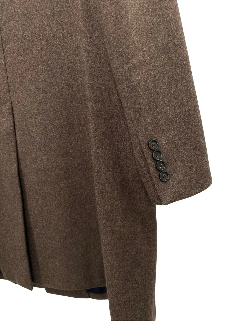 J. Crew Men’s Ludlow Marling & Evans Brown Wool Long Top Coat Size 44
